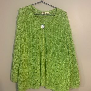 Early 2000’s Lime Green Button Front Cardigan
